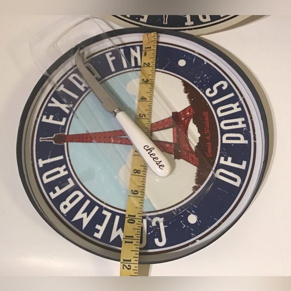 Davis&waddel Paris Eiffel Tower cheese plate and knife set charcuterie board - Picture 9 of 10